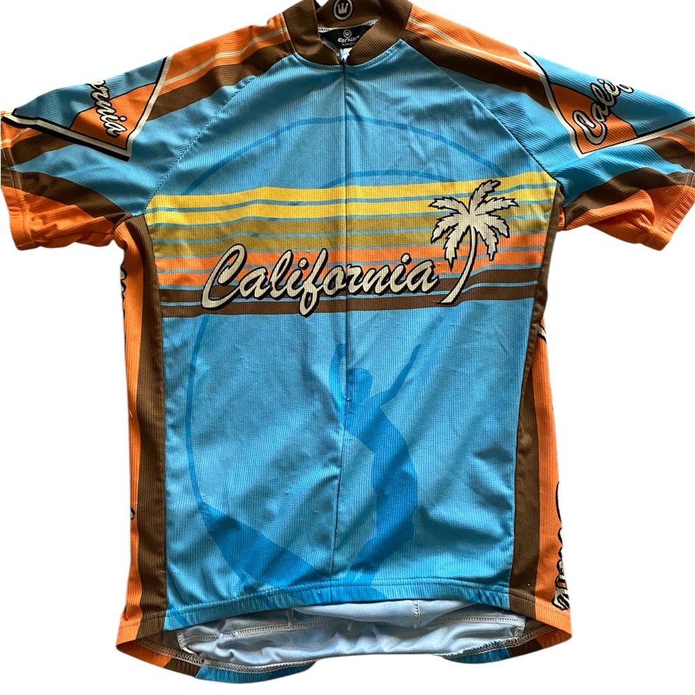 Canari Men's California Golden State Short Sleeve Cycling Shirt Jersey Size M